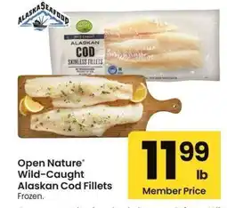 Albertsons Open Nature Wild Caught Alaskan Cod Fillets - Frozen offer