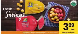 Albertsons O Organics Red or Gold Potatoes - 1.5-3 lbs. Selected varieties offer