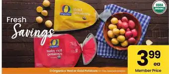 Albertsons O Organics Red or Gold Potatoes - 1.5-3 lbs. Selected varieties offer