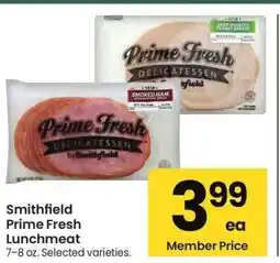 Albertsons Smithfield Prime Fresh Lunchmeat - 7-8 oz. Selected varieties offer
