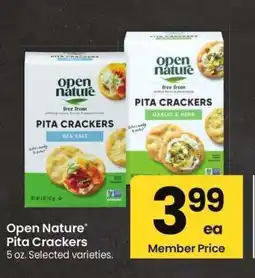 Albertsons Open Nature Pita Crackers - 5 oz. Selected varieties offer