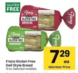 Albertsons Franz Gluten Free Deli Style Bread - 14 oz. Selected varieties offer