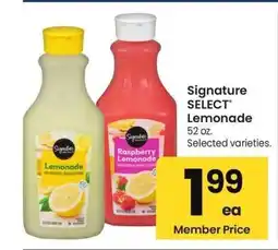 Albertsons Signature SELECT Lemonade - 52 oz. Selected varieties offer