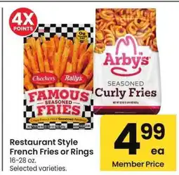 Albertsons Restaurant Style French Fries or Rings - 16-28 oz. Selected varieties offer