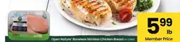Albertsons Open Nature Boneless Skinless Chicken Breast - Air chilled offer