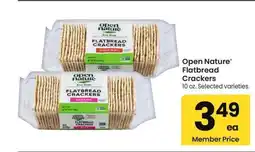 Albertsons Open Nature Flatbread Crackers - 10 oz. Selected varieties offer