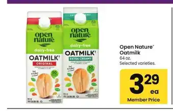 Albertsons Open Nature Oatmilk - 64 oz. Selected varieties offer