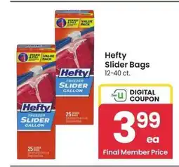 Albertsons Hefty Slider Bags - 12-40 ct offer