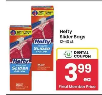 Albertsons Hefty Slider Bags - 12-40 ct offer