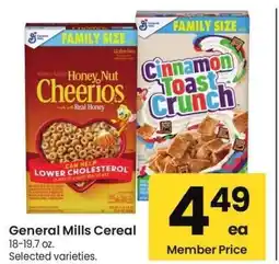 Albertsons General Mills Cereal - 18-19.7 oz. Selected varieties offer