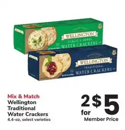 Albertsons Wellington Traditional Water Crackers - 4.4-oz, select varieties Mix & Match offer