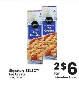 Albertsons Signature SELECT Pie Crusts - 2-ct, 15-oz offer