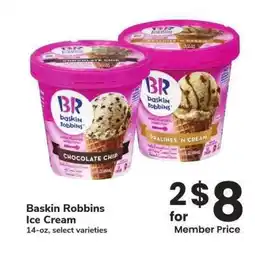 Albertsons Baskin Robbins Ice Cream - 14 - oz, select varieties offer