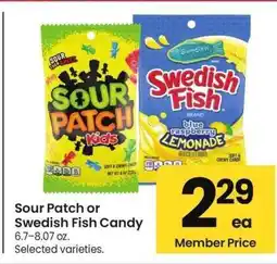 Albertsons Sour Patch or Swedish Fish Candy - 6.7-8.07 oz. Selected varieties offer