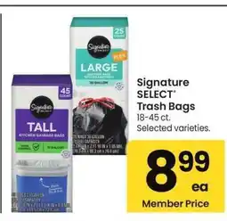 Albertsons Signature SELECT Trash Bags - 18-45 ct. Selected varieties offer