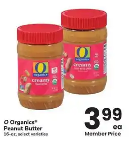Albertsons O Organics Peanut Butter - 16 - oz, select varieties offer