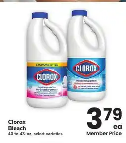 Albertsons Clorox Bleach - 40 to 43 - oz, select varieties offer