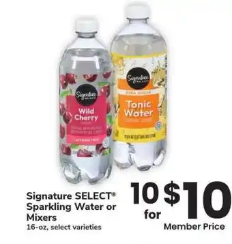 Albertsons Signature SELECT Sparkling Water or Mixers - 16-oz, select varieties offer