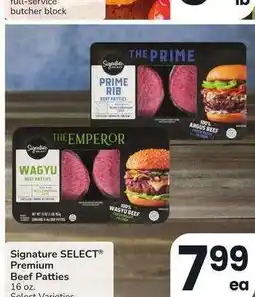 Albertsons Signature SELECT Premium Beef Patties - 16 oz. Select Varieties offer