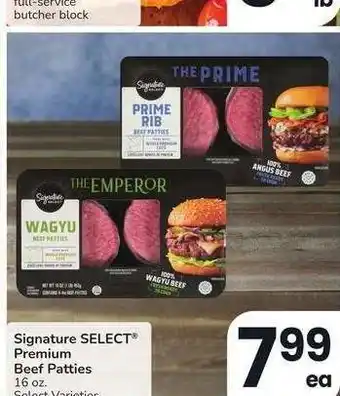 Albertsons Signature SELECT Premium Beef Patties - 16 oz. Select Varieties offer