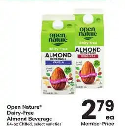 Albertsons Open Nature Dairy-Free Almond Beverage - 64-oz Chilled, select varieties offer