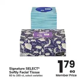 Albertsons Signature SELECT Softly Facial Tissue - 60 to 160 - ct, select varieties offer