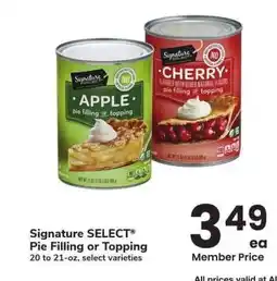 Albertsons Signature SELECT Pie Filling or Topping - 20 to 21 - oz, select varieties offer
