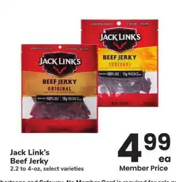 Albertsons Jack Link's Beef Jerky - 2.2 to 4 - oz, select varieties offer