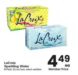 Albertsons LaCroix Sparkling Water* - 8 - Pack, 12 - oz Cans, select varieties offer
