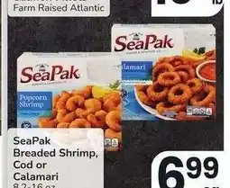Albertsons SeaPak Breaded Shrimp, Cod or Calamari - 8.2-16 oz. Select Varieties offer