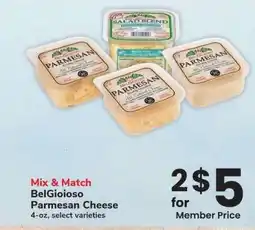 Albertsons BelGioioso Parmesan Cheese - 4-oz, select varieties Mix & Match offer