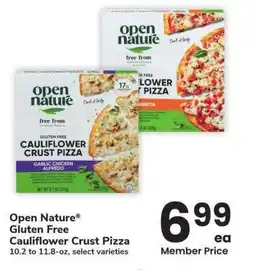 Albertsons Open Nature Gluten Free Cauliflower Crust Pizza - 10.2 to 11.8 - oz, select varieties offer