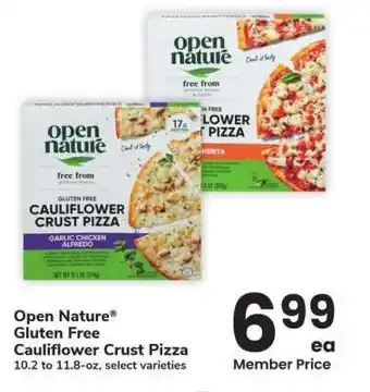 Albertsons Open Nature Gluten Free Cauliflower Crust Pizza - 10.2 to 11.8 - oz, select varieties offer