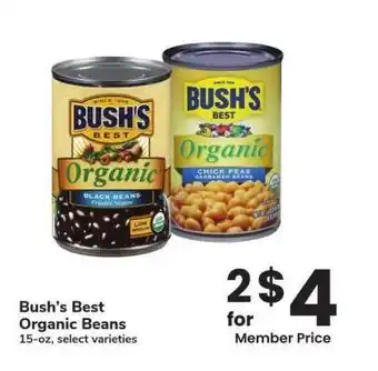 Albertsons Bush's Best Organic Beans - 15 - oz, select varieties offer