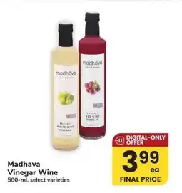 Albertsons Madhava Vinegar Wine - 500 - ml, select varieties offer
