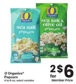 Albertsons O Organics Popcorn - 4 to 6-oz, select varieties offer