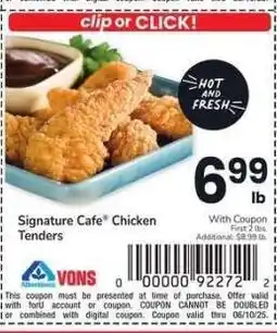 Albertsons Signature Cafe Chicken Tenders offer