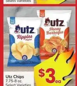 Albertsons Utz Chips - 7.75-8 oz. Select Varieties offer