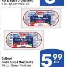 Albertsons Galbani Fresh Sliced Mozzarella - 16 oz., Select Varieties offer