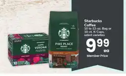 Albertsons Starbucks Coffee 10 to 12 - oz. Bag or 10 - ct. K - Cups - Select varieties offer