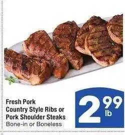 Albertsons Fresh Pork Country Style Ribs or Pork Shoulder Steaks - Bone-in or Boneless offer