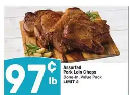Albertsons Assorted Pork Loin Chops - Bone - In, Value Pack offer
