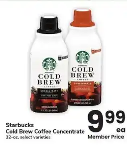 Albertsons Starbucks Cold Brew Coffee Concentrate - 32 - oz, select varieties offer