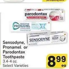 Albertsons Sensodyne, Pronamel or parodontax Toothpaste - 3.4-4 oz. Select Varieties offer