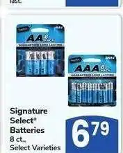 Albertsons Signature SELECT Batteries - 8 ct., Select Varieties offer