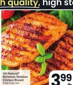 Albertsons All Natural* Boneless Skinless Chicken Breast - Sold from our full - service butcher block offer