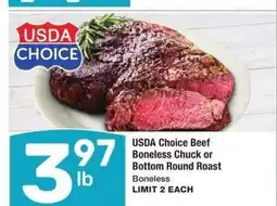 Albertsons USDA Choice Beef Boneless Chuck or Bottom Round Roast - Boneless offer