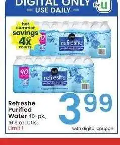 Albertsons Refreshe Purified Water - 40-pk., 16.9 oz. btls offer