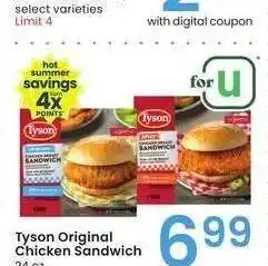 Albertsons Tyson Original Chicken Sandwich - 24 oz offer