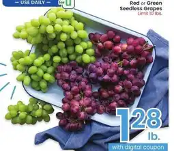 Albertsons Red or Green Seedless Grapes offer